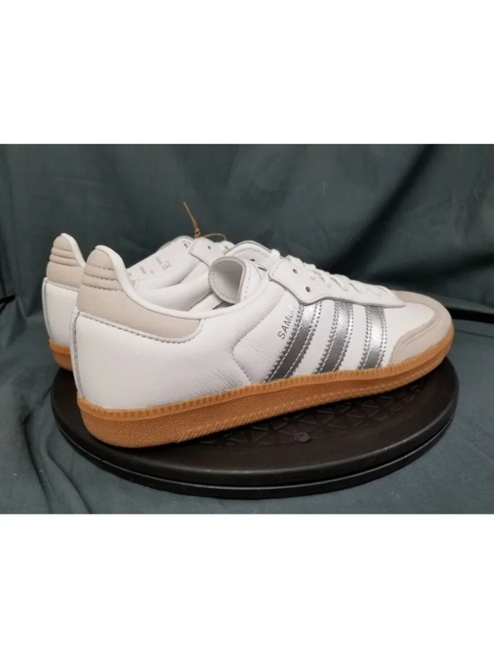 Adidas Samba OG White Silver Metallic Grey Women's JI2725 Size 8 NEW NO BOX!